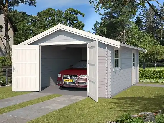 Snelle Levering Outdoor Life Garage Yarik Platinum Grey-Wit 380 x 540 cm