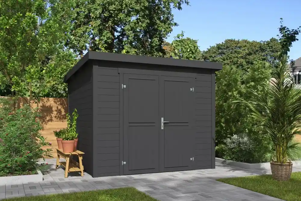 Outdoor Life Blokhut Mila Carbon Grey 250 x 250 cm Dagaanbieding