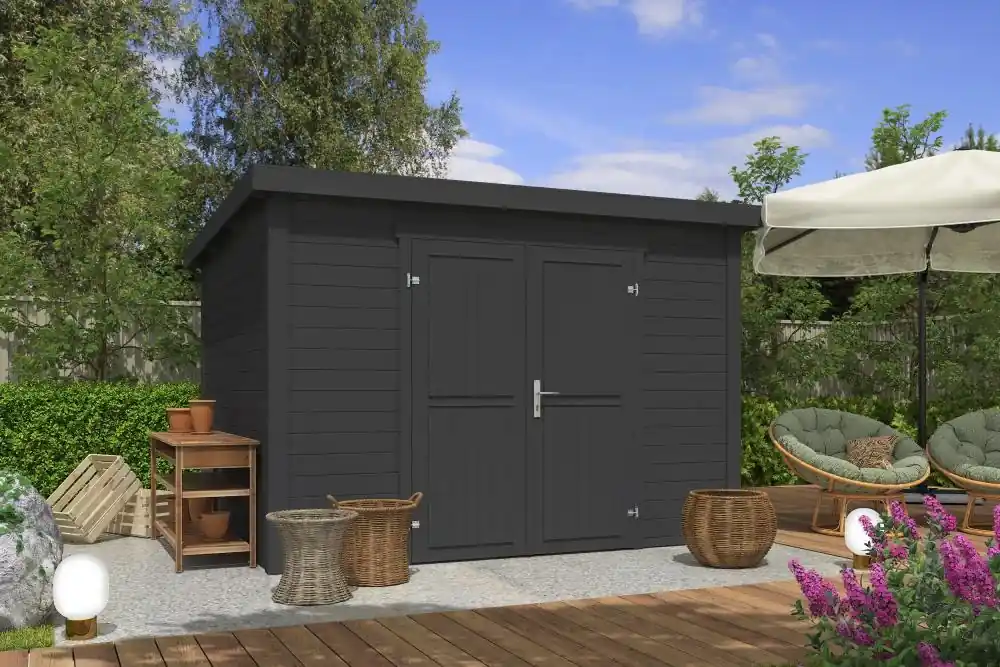 Outdoor Life Blokhut Lotta Carbon Grey 300 x 250 cm Beperkt Aanbod