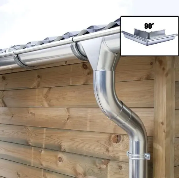 Beperkte Voorraad Verzinkte Dakgoot Vierhoekig Type 110 - Lengte 1480 cm