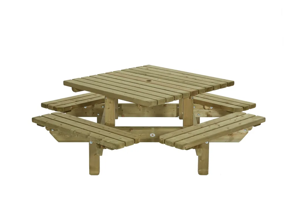 Veilige Betaling Talen Picknicktafel Vierkant 195 x 195 cm
