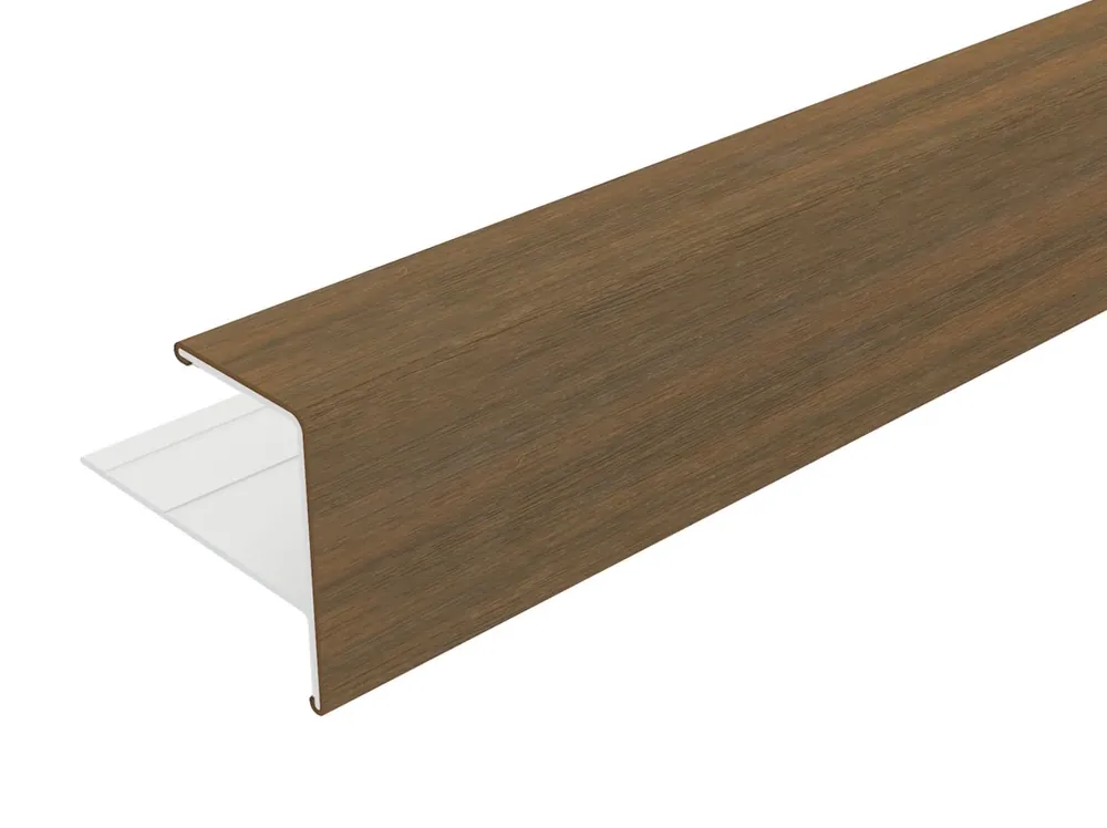 Actieprijs Aluminium Eindprofiel Teak 5 x 5 cm (50 x 50 mm) - Lengte 300 cm