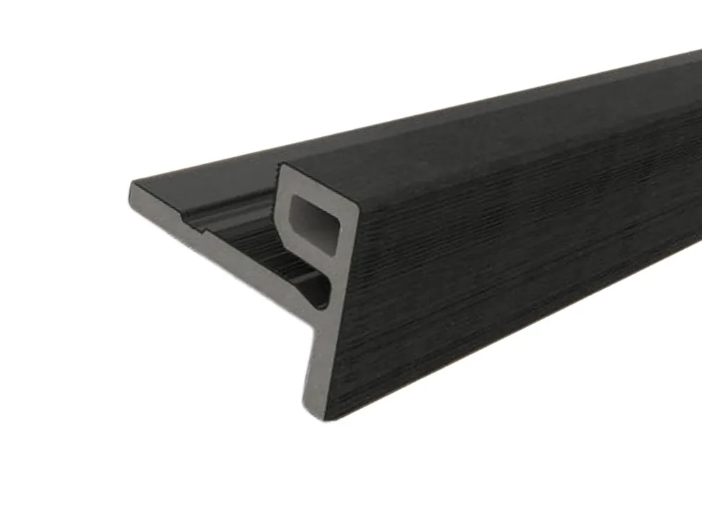 Composiet Eindprofiel Zwart 7 x 5 cm (70 x 50 mm) - Lengte 300 cm Uitverkoop