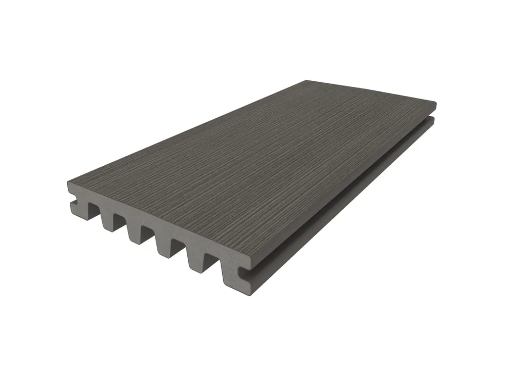 Merkproduct Composiet Vlonderplank Enkelzijdig Donkergrijs 2.3 x 13.8 cm - Lengte 300 cm