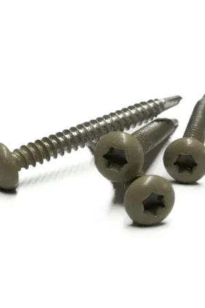 Hoge Kwaliteit RVS Schroef met Gekleurde Top Castellation Pro Antique