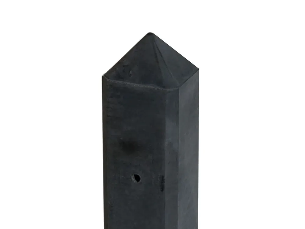 Korting Beton Hoekpaal Glad met Diamantkop 10 x 10 cm (100 x 100 mm) Antraciet - Lengte 310 cm