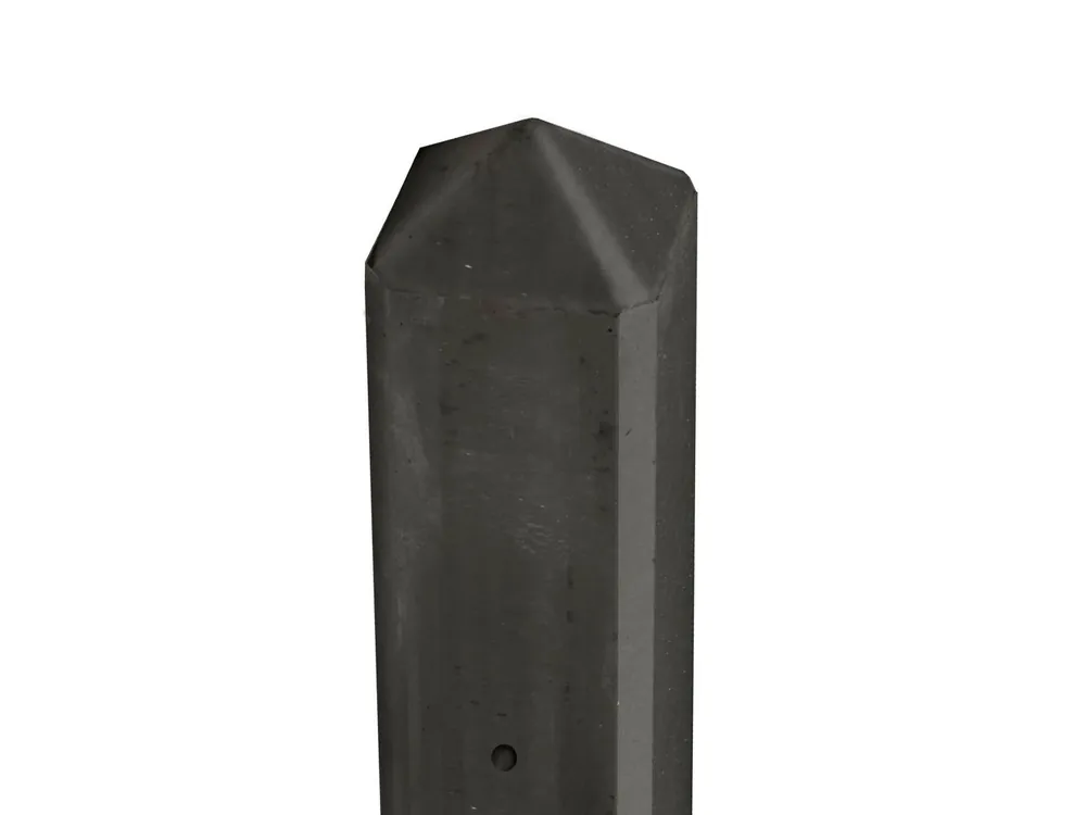 Meest Verkocht Beton Tussenpaal Glad Diamantkop 10 x 10 cm (100 x 100 mm) Antraciet - Lengte 280 cm
