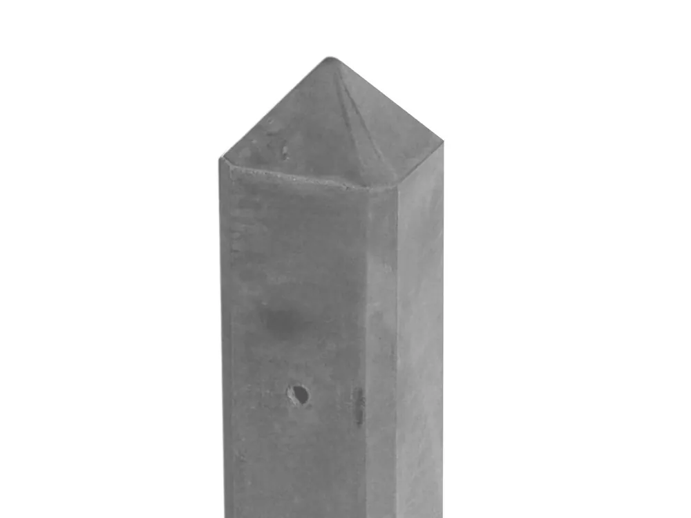 Bestel Nu Lichtgewicht Beton Tussenpaal met Diamantkop 8.5 x 8.5 cm - Grijs Ongecoat - Lengte 275 cm