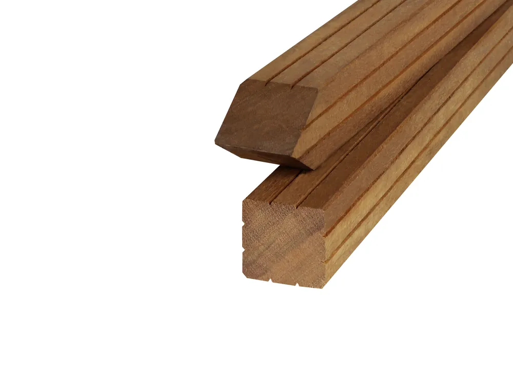 Hardhout Azobe Paal 6.5 x 6.5 cm (65 x 65 mm) Geschaafd - Lengte 275 cm Nu Kopen