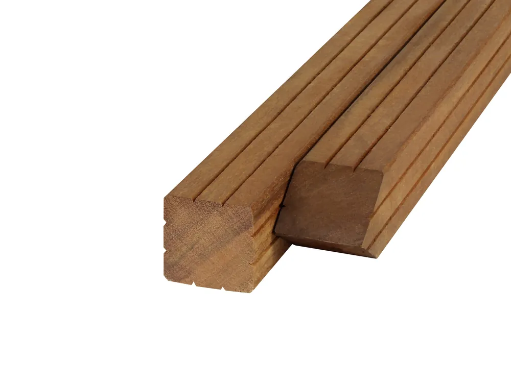 Hardhout Azobe Paal 8.5 x 8.5 cm (85 x 85 mm) Geschaafd - Lengte 275 cm Goedkoop