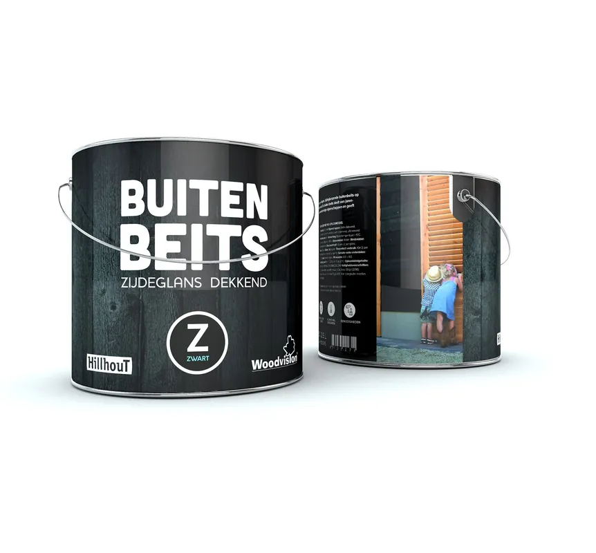 Buiten Beits Zwart 2,5 L RAL 9005 Uitverkoop