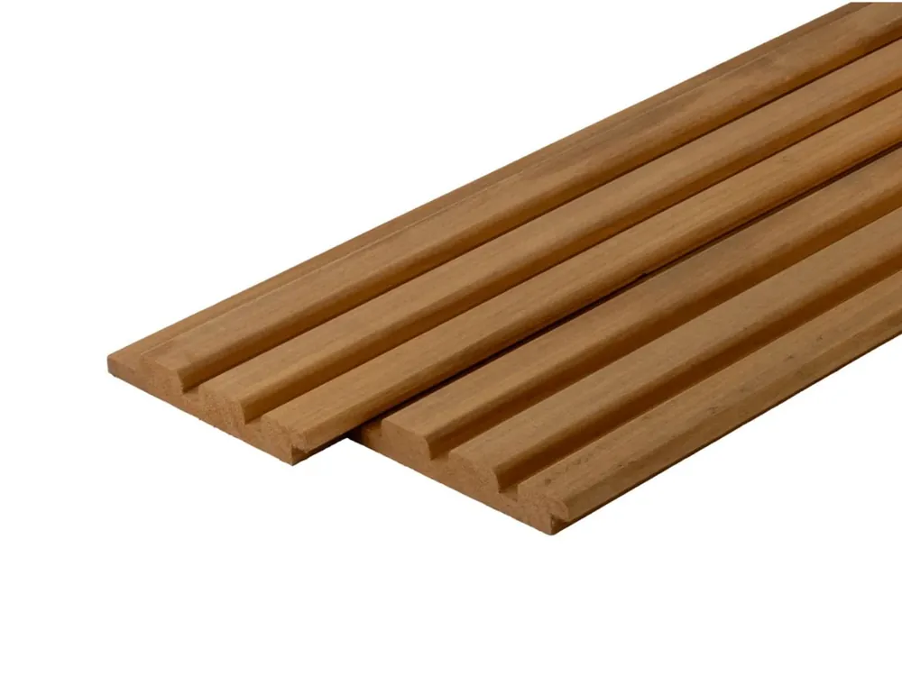 Thermowood Ayous Rhombusprofielplank Triple Rib 2.2 x 14.5 cm (22 x 145 mm) - Lengte 150 cm OP = OP Shop Nu