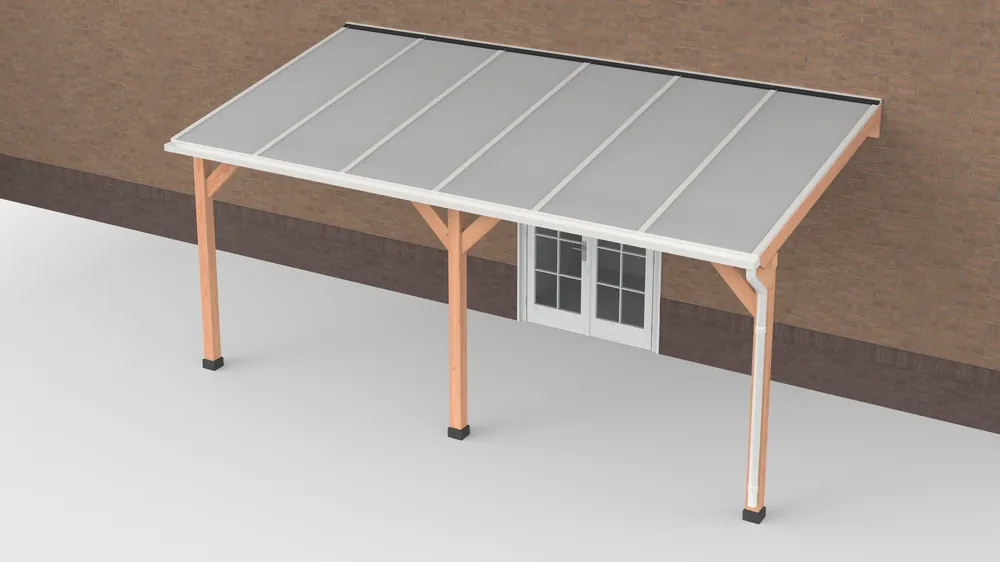Douglas Terrasoverkapping Geschaafd met Opaal Polycarbonaat Dak 600 x 300 cm Shop Nu