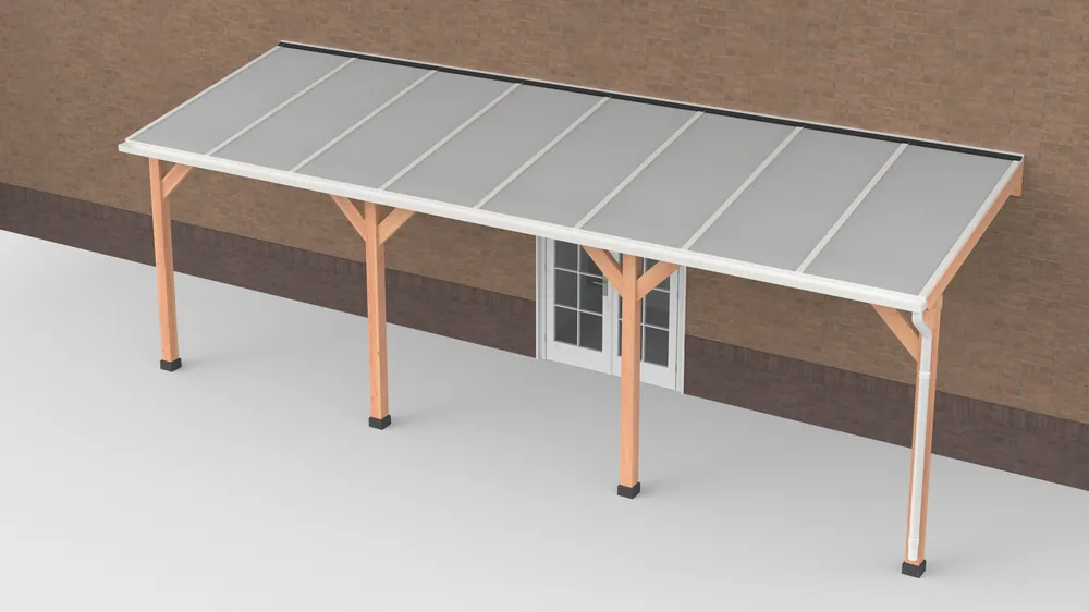 Douglas Terrasoverkapping Geschaafd Wit Opaal Polycarbonaat 800 x 250 cm Gecertificeerd