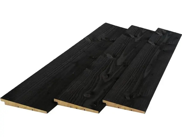 Vuren Zweeds Rabat 2.7 x 19.5 cm (27 x 195 mm) Zwart Gedompeld - Lengte 400 cm Direct Beschikbaar