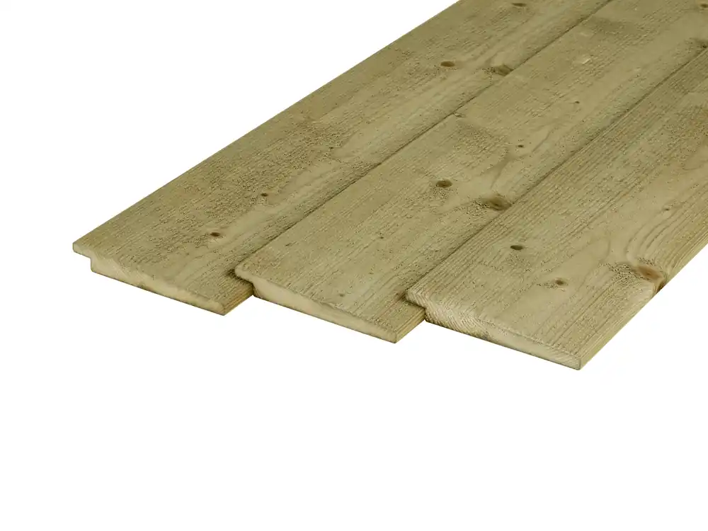 Vuren Zweeds Rabat Plank 2.6 x 19.5 cm (26 x 195 mm) Geïmpregneerd - Lengte 400 cm Bestel Nu