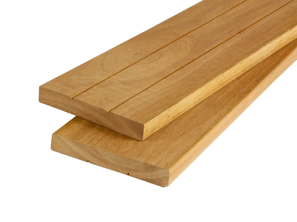 Bankirai Hardhout Vlonderplank 2.8 x 19 cm (28 x 190 mm) Groef/Glad - Lengte 395 cm Alleen Vandaag