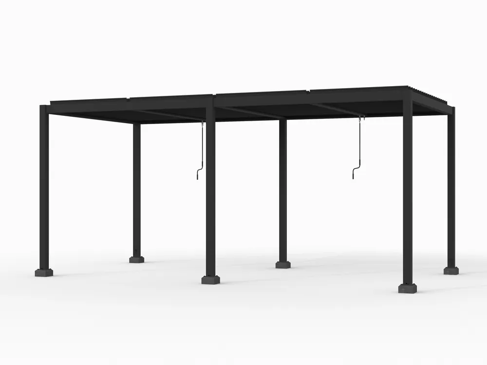 Aluminium Pergola met Lamellen Zwart 580 x 300 cm Gecertificeerd