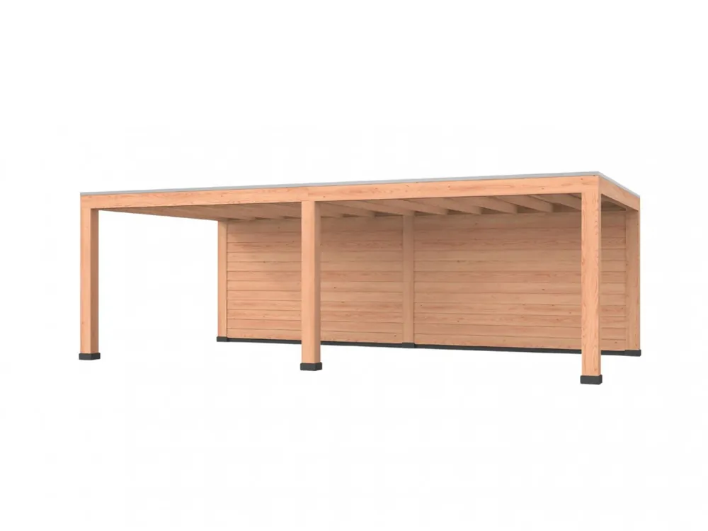 Korting Douglas overkapping, 750 x 400, met achterwand, Westwood Robuust