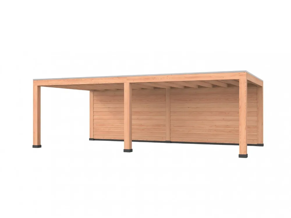 Beste Prijs Douglas overkapping, 600 x 400, met achterwand, Westwood Robuust