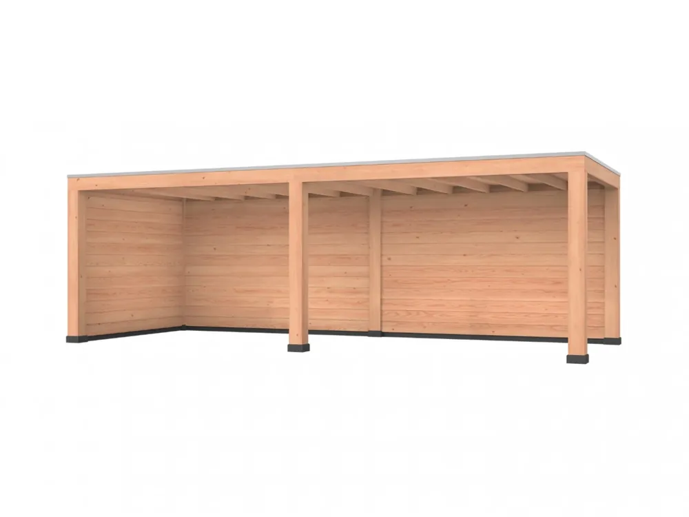 Seizoensaanbieding Douglas overkapping, 750 x 300, met achterwand en zijwand, Westwood Robuust