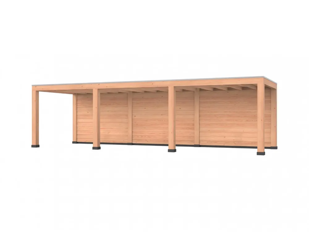 Douglas overkapping, 900 x 300, met achterwand, Westwood Robuust Koop Vandaag