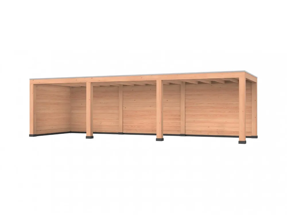 Seizoensaanbieding Douglas overkapping, 900 x 300, met achterwand en zijwand, Westwood Robuust