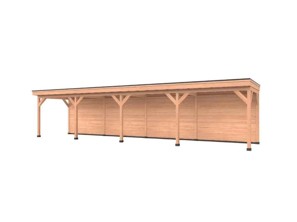 Douglas overkapping, 1200 x 250, Met achterwand, Westwood DIY Direct Verzonden
