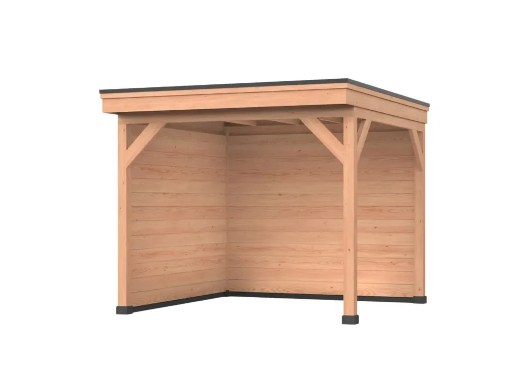 Direct Verzonden Douglas overkapping, 300 x 300, Met achterwand en zijwand, Westwood DIY