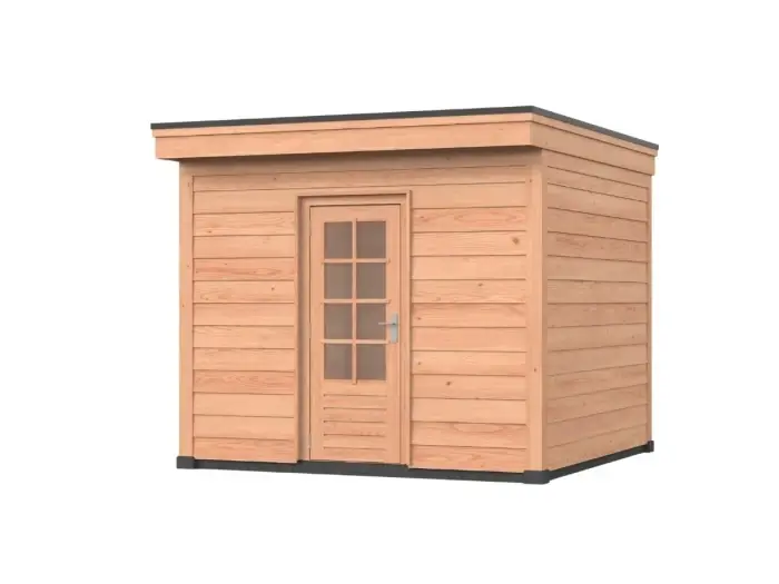 Douglas overkapping, 300 x 300, Met achterwand en schuur, Westwood DIY Gratis Retour