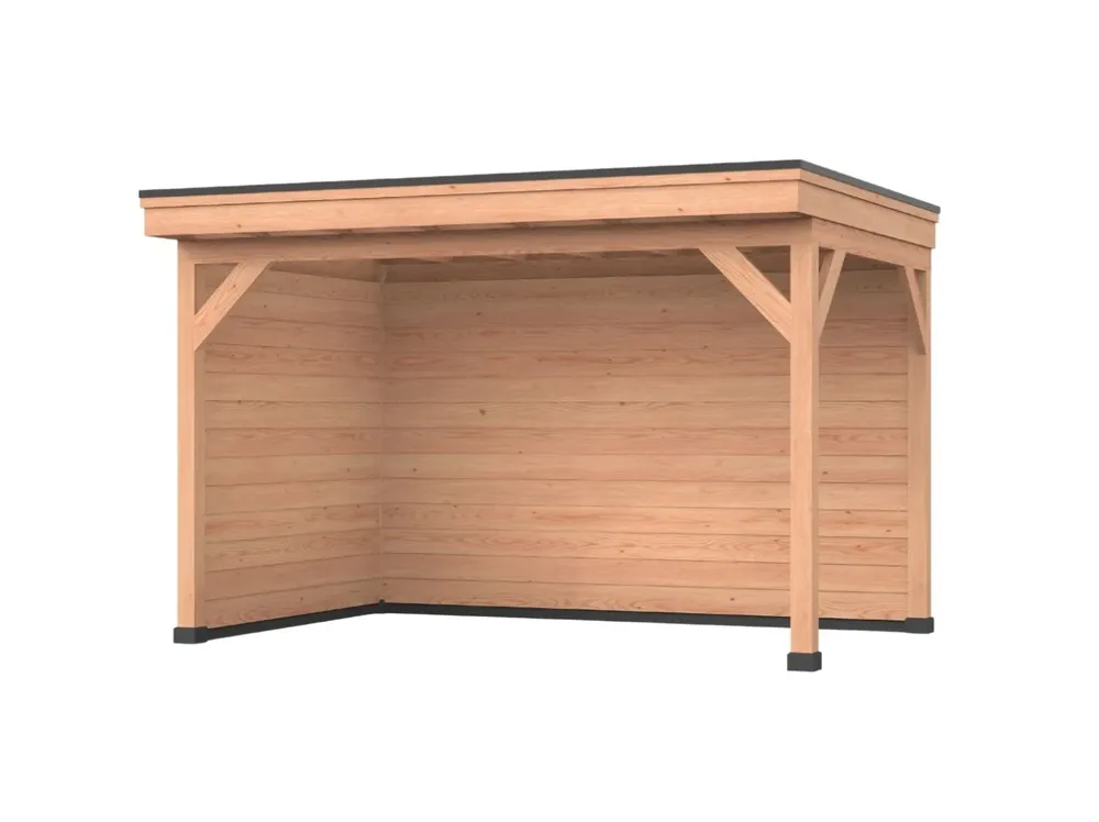 Douglas overkapping, 500 x 300, Met achterwand en zijwand, Westwood DIY Hete Deal