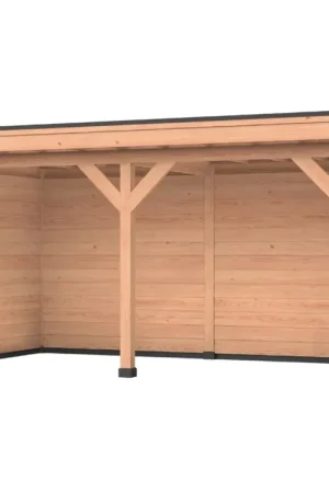 Actieprijs Douglas overkapping, 500 x 300, Met achterwand en twee zijwanden, Westwood DIY