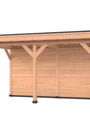 Voordeelprijs Douglas overkapping, 600 x 250, Met achterwand, Westwood DIY