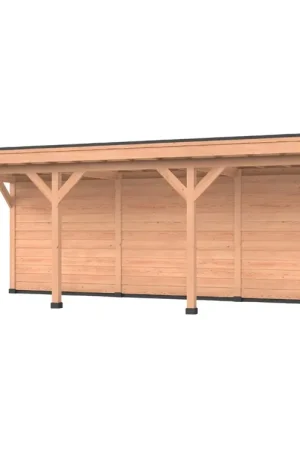 Aanbieding Douglas overkapping, 750 x 250, Met achterwand, Westwood DIY