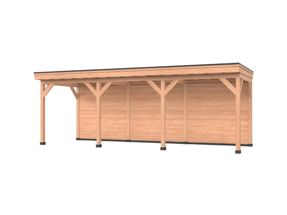Aanbieding Douglas overkapping, 750 x 250, Met achterwand, Westwood DIY