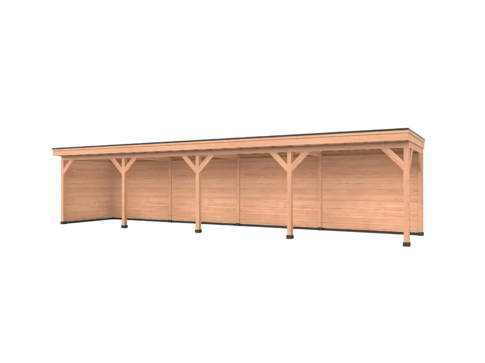 Douglas overkapping, 900 x 300, Met achterwand en zijwand, Westwood DIY Bestseller