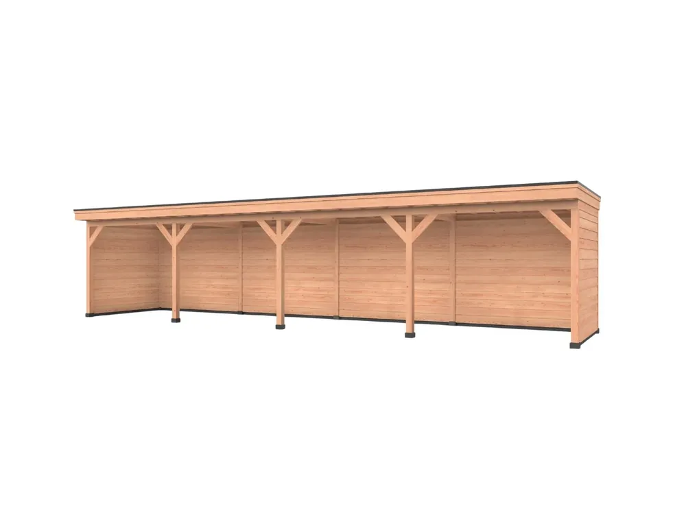 Nu Kopen Douglas overkapping, 900 x 300, Met achterwand en twee zijwanden, Westwood DIY