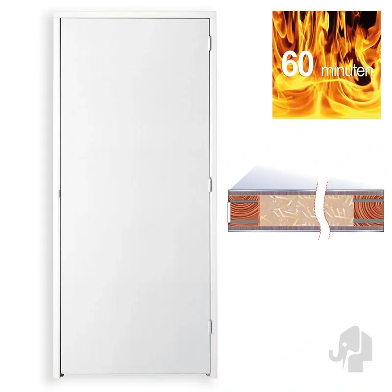 RF60 Boarddeur inclusief kozijn 60min brandwerend 67×114 Merkproduct