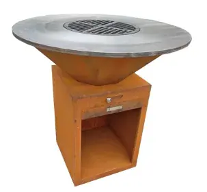 BBQ Ø85x100cm Cortenstaal BBQ-02 Actieprijs