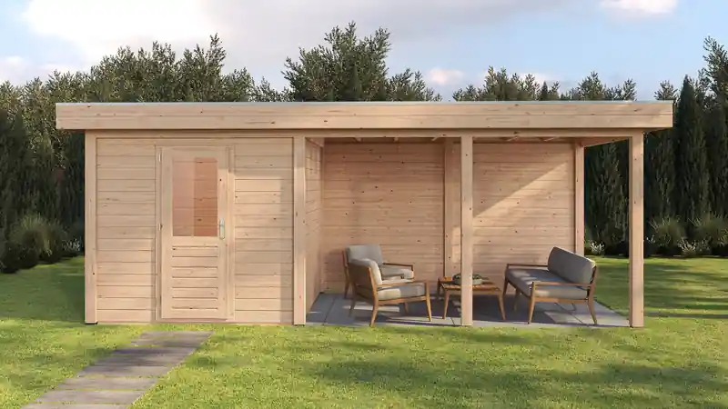 Lugarde Modern tuinhuis 28mm Bodegraven 388x300cm Aanbieding