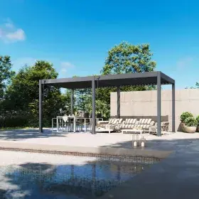 Gereduceerde Prijs Tuindeco Advance line vrijstaande aluminium overkapping 300 x 600 x 255 cm antraciet P214960
