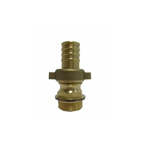 Messing driedelige slangkoppeling 3/4" (bui.dr) x 25 mm (slangtule) Aanbieding