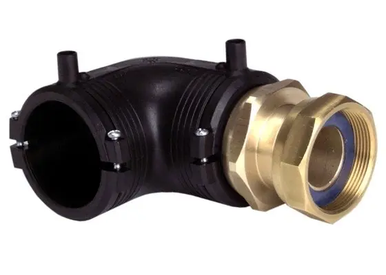 GF ELGEF elektrolas overgangsknie 63 mm x 2" - 90 graden Beperkte Voorraad