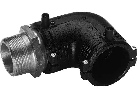 ELGEF elektrolas overgangsknie 63 mm x 1½" - 90º staal bu.dr. Rechtstreeks Van De Fabrikant