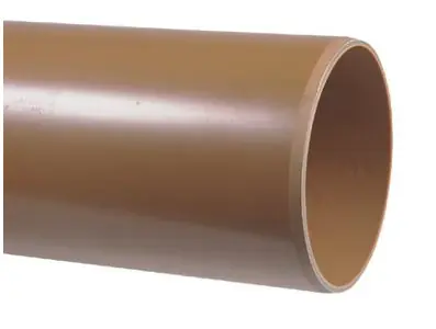 Beste Prijs PVC afvoerbuis Ø 125 mm SN4 bruin PVC rioolbuis 5 meter