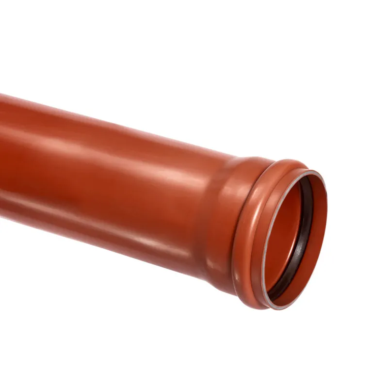 Voordeelprijs PVC afvoerbuis Ø 160 mm SN4 bruin met manchetmof 5 meter