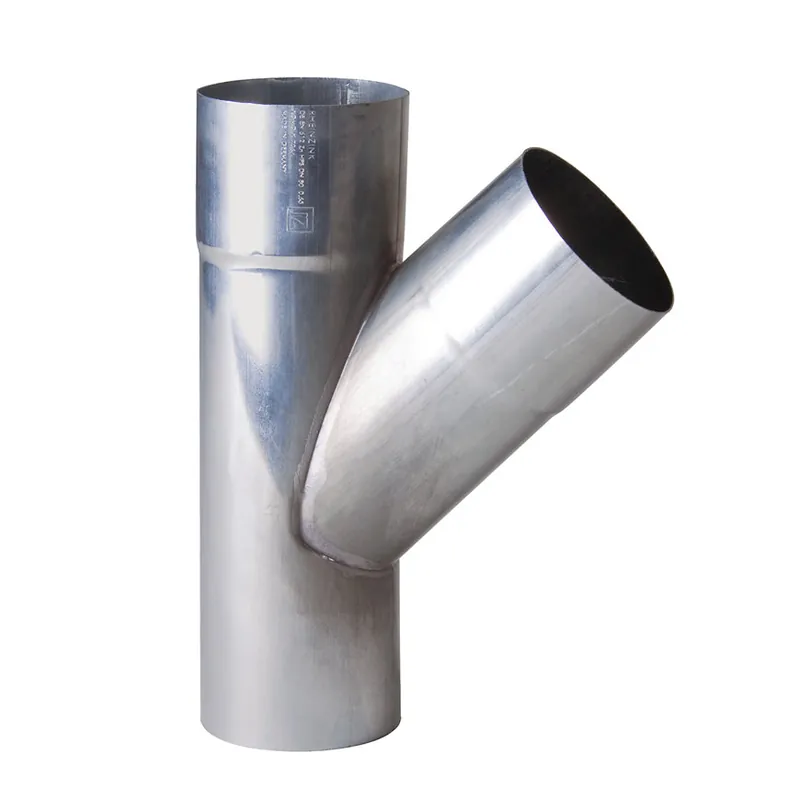 Veilige Betaling Zinken T-stuk 45 graden 80 mm (2x mof/spie)