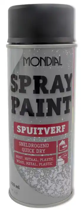 Seizoensaanbieding Spuitbusverf ZIJDEGLANS ZWART 9005