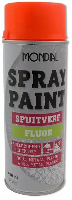 Spuitbusverf FLUOR ORANJE 400 ML Populair