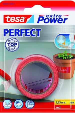 Flitsaanbieding Tape TESA TEXTIEL 38MM ROOD